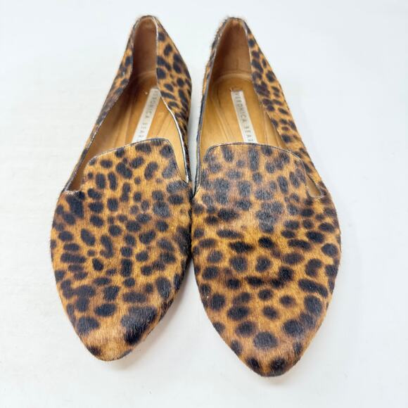 Veronica Beard Leopard Print Calf Hair Loafers Slip On Flats Size 41 - Picture 4 of 9